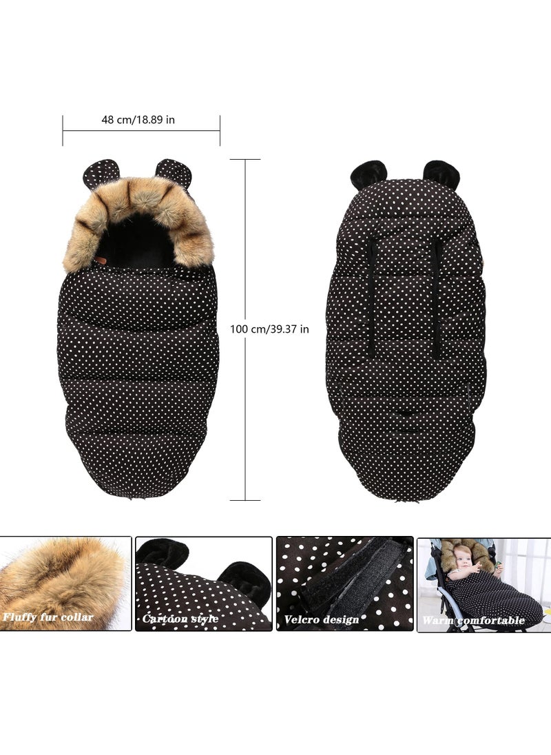 Warm Baby Footmuffs for Strollers and Prams, Weatherproof Sleeping Bags for Infants, Thick Winter Bunting Bags, Suitable for 0,2 Years