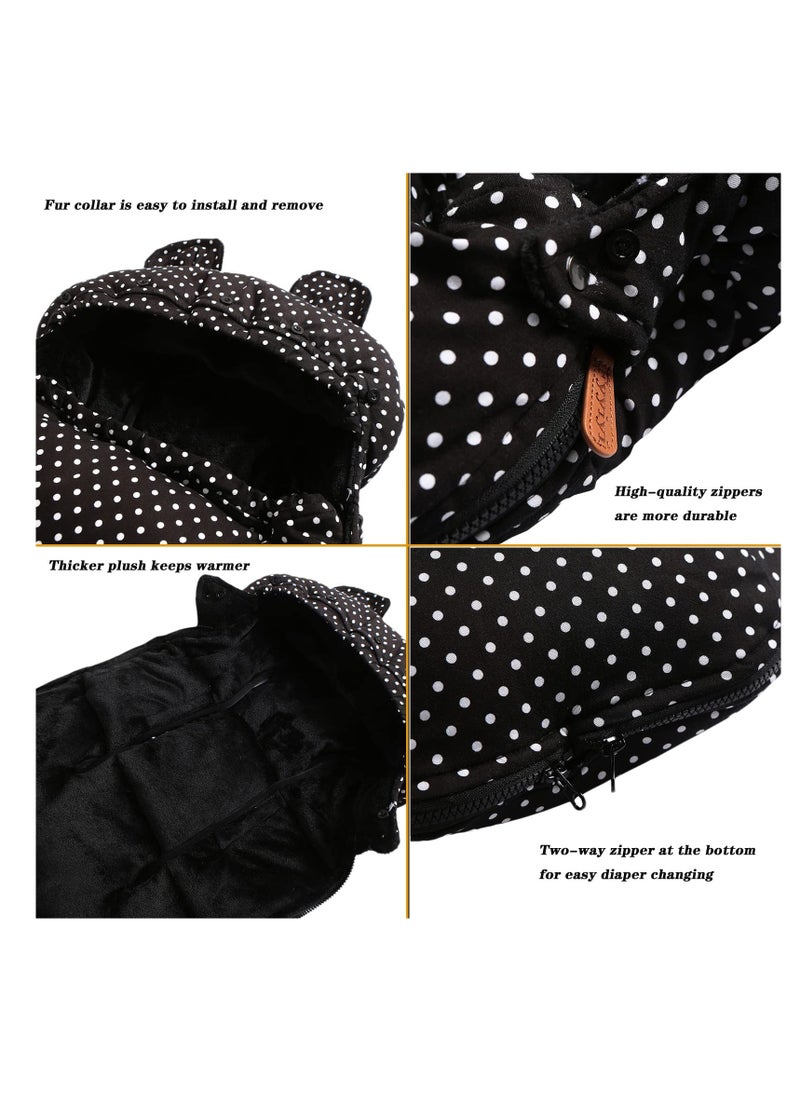 Warm Baby Footmuffs for Strollers and Prams, Weatherproof Sleeping Bags for Infants, Thick Winter Bunting Bags, Suitable for 0,2 Years
