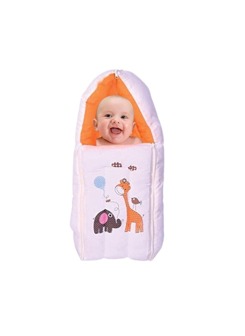 Toddylon Baby Sleeping Bags New Born Baby Bed Bedding Set Carry Bed Portable Bassinet Carrier Holder Mattress Infants Boys Girl 06 Months Orange