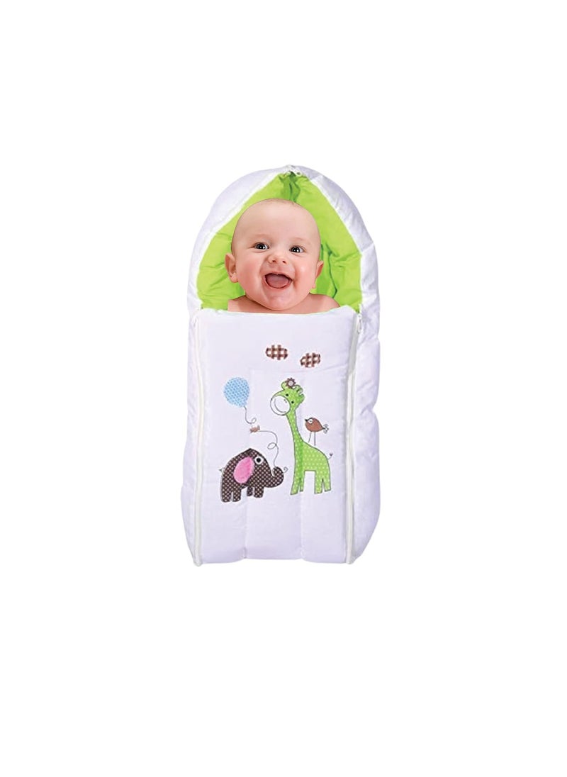 Toddylon Baby Sleeping Bags New Born Baby Bed Bedding Set Carry Bed Portable Bassinet Carrier Holder Mattress Infants Boys Girl 06 Months Green