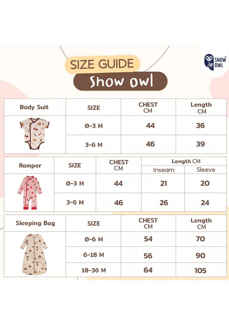 Baby Sleeping Bag Long Sleeve (0-6/6-18/18-36 Months) - Bear Bakery, 6-18 Months