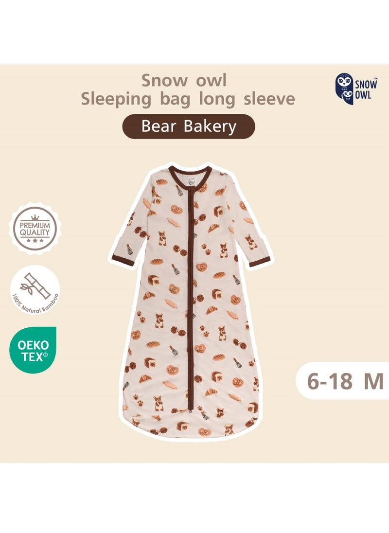 Baby Sleeping Bag Long Sleeve (0-6/6-18/18-36 Months) - Bear Bakery, 6-18 Months