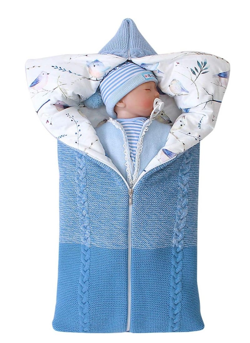 Newborn Baby Swaddle Blanket Multifunction Stroller Wrap Sleeping Mat Thick Warm Sleeping Bag Soft Thick Fleece Warm Blanket Newborn Sleeping Bag for Baby Boys Girls