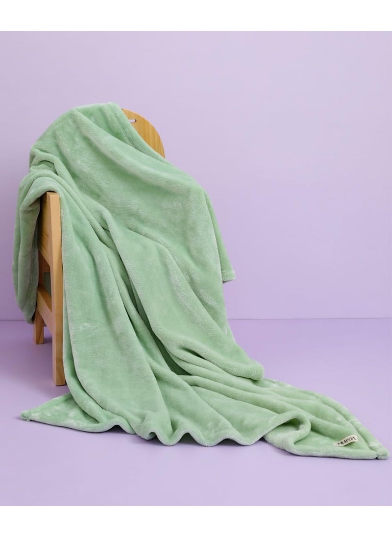 Mi Arcus Flurry Knitted Green Baby Blanket 130x110 cm for Girls Boys Kids Infants Toddler