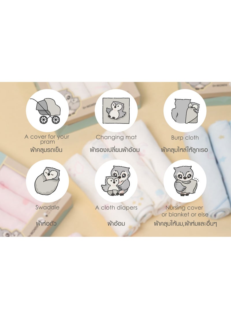 Snow Owl Bamboo Muslin 40