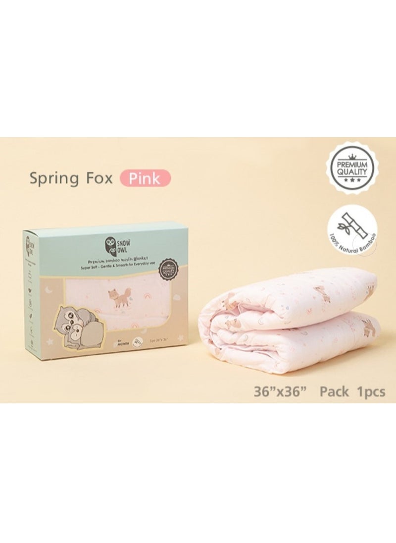 Snow Owl Bamboo Blanket Baby 36