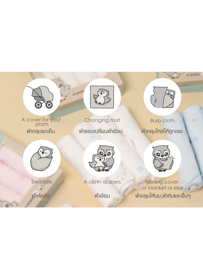Snow Owl Bamboo Muslin 40
