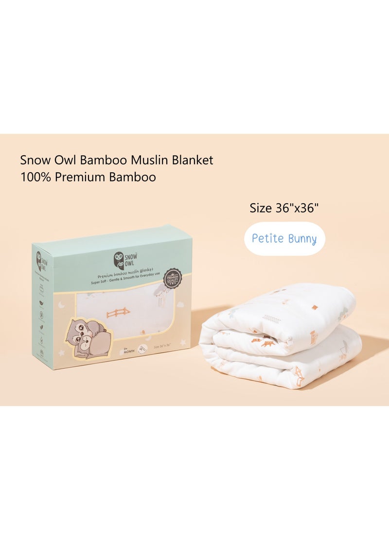Snow Owl Bamboo Blanket Baby 36