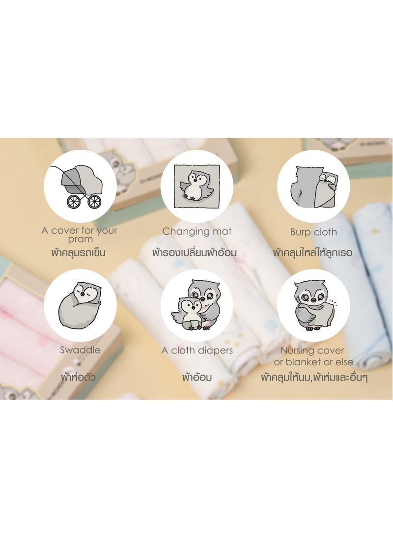 Snow Owl Bamboo Muslin 40