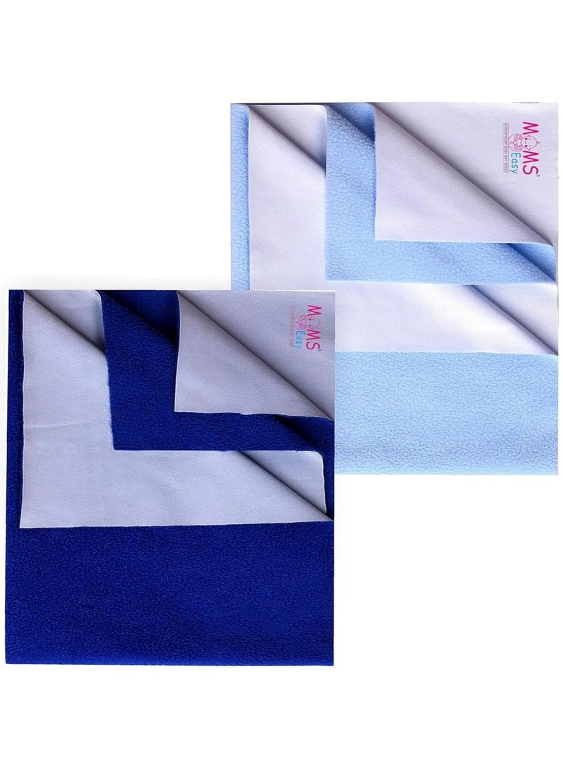 MOMSEASY New Born Baby Mat for Baby Urine Waterproof Mat for Baby Playing Mat for Baby Sleeping and Baby Care Product Combo_RB SB Medium 100x70 cm