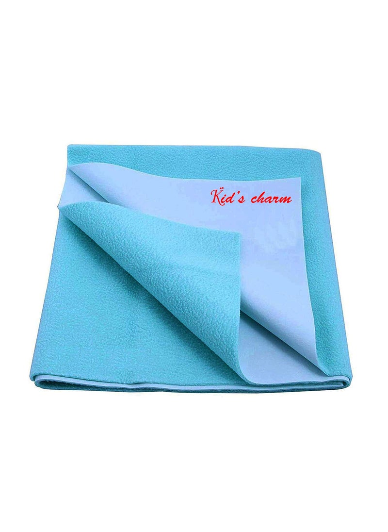 Kids Charm Instant Dry Water Proof and Reusable MatBed ProtectorAbsorbent Dry Sheets 200cm X 140cm XLarge Peacock Blue