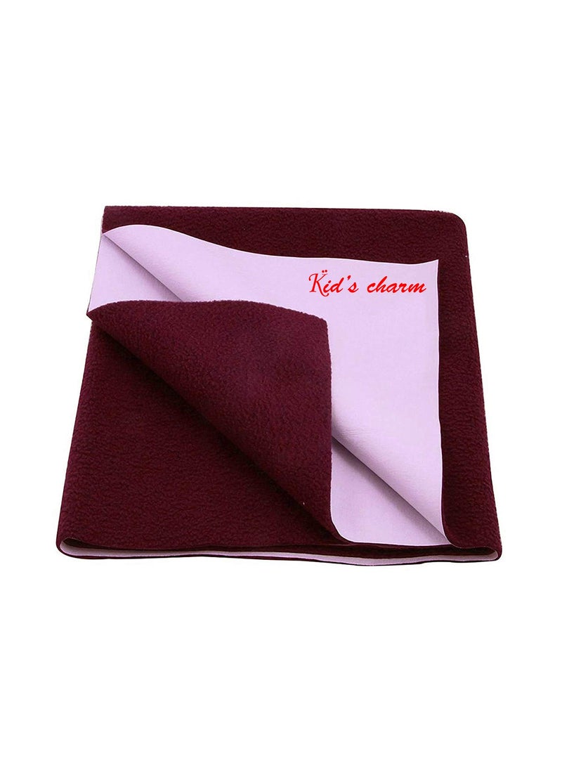 Kids Charm Instant Dry Water Proof and Reusable MatBed ProtectorAbsorbent Dry Sheets 200cm X 140cm XLarge Maroon