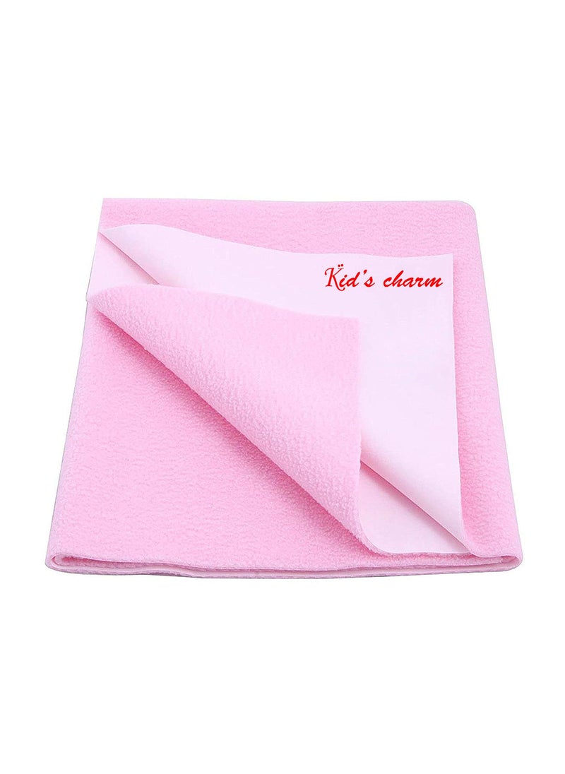 Kids Charm Instant Dry Water Proof and Reusable MatBed ProtectorAbsorbent Dry Sheets 200cm X 140cm XLarge Baby Pink