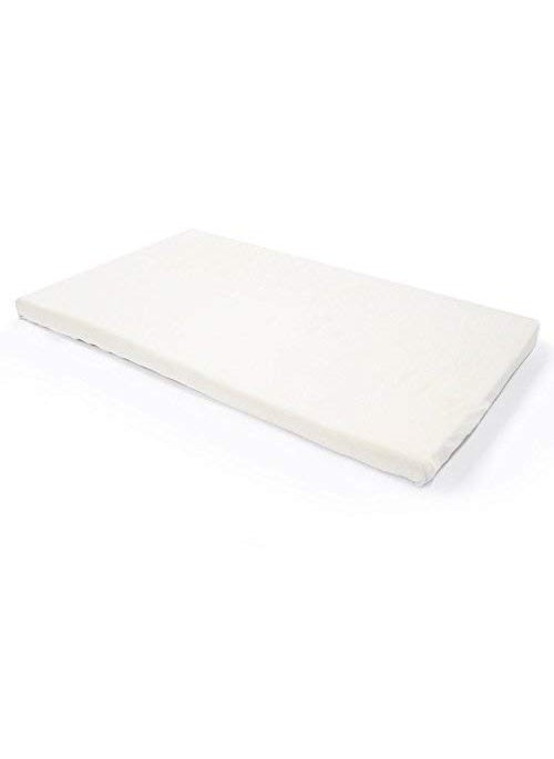PumPum Portable Baby Crib Mattress Topper 2inch Ventilated Memory Foam with Removable Waterproof Cover 35 x 34 Inch