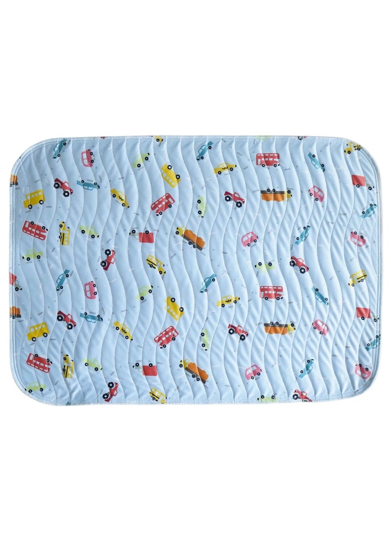 Happy Matty Babys Extra Absorbent Quick Dry Sheet Playmat Waterproof Reusable Washable Colourful Soft Comfortable Best for Gifting Lint Free Fabrics Mattress Crib Protector Large HMCarsL