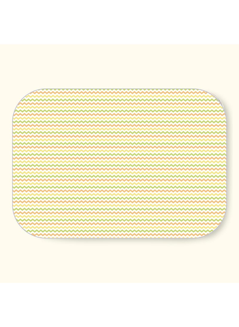 Happy Matty Babys Extra Absorbent Quick Dry Sheet Playmat Waterproof Reusable Washable Colourful Soft Comfortable Best for Gifting Lint Free Fabrics Mattress Crib Protector Large Zigzag Large
