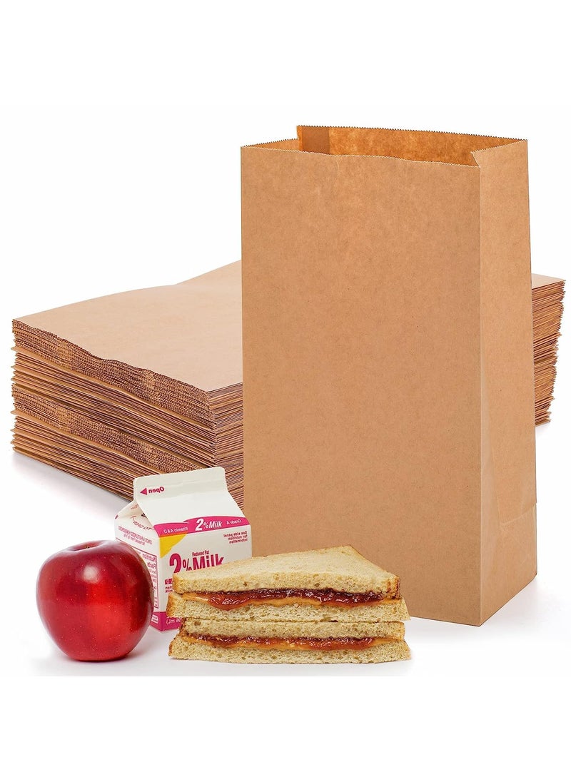 RanGit Bhumi Brown Paper Lunch Bags 65x11x35 in Small 50pcs Kraft Paper Carry Bags for Grocery Snacks Food Take Away Bakery Disposable Eco friendly Paper CoversSmall 50