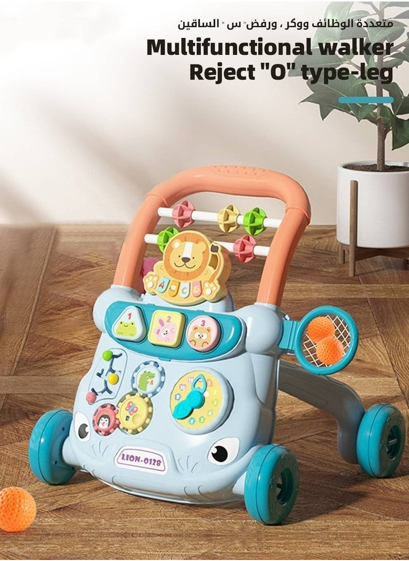 2-in-1 Baby Sit-to-Stand Push Walker  Early Educational Child Activity Center, with Removable Interactive Play  Learning Panel for 6-36 Month Infant Toddlers