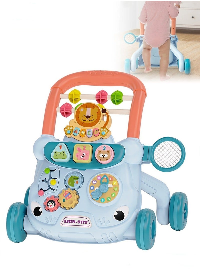 2-in-1 Baby Sit-to-Stand Push Walker  Early Educational Child Activity Center, with Removable Interactive Play  Learning Panel for 6-36 Month Infant Toddlers