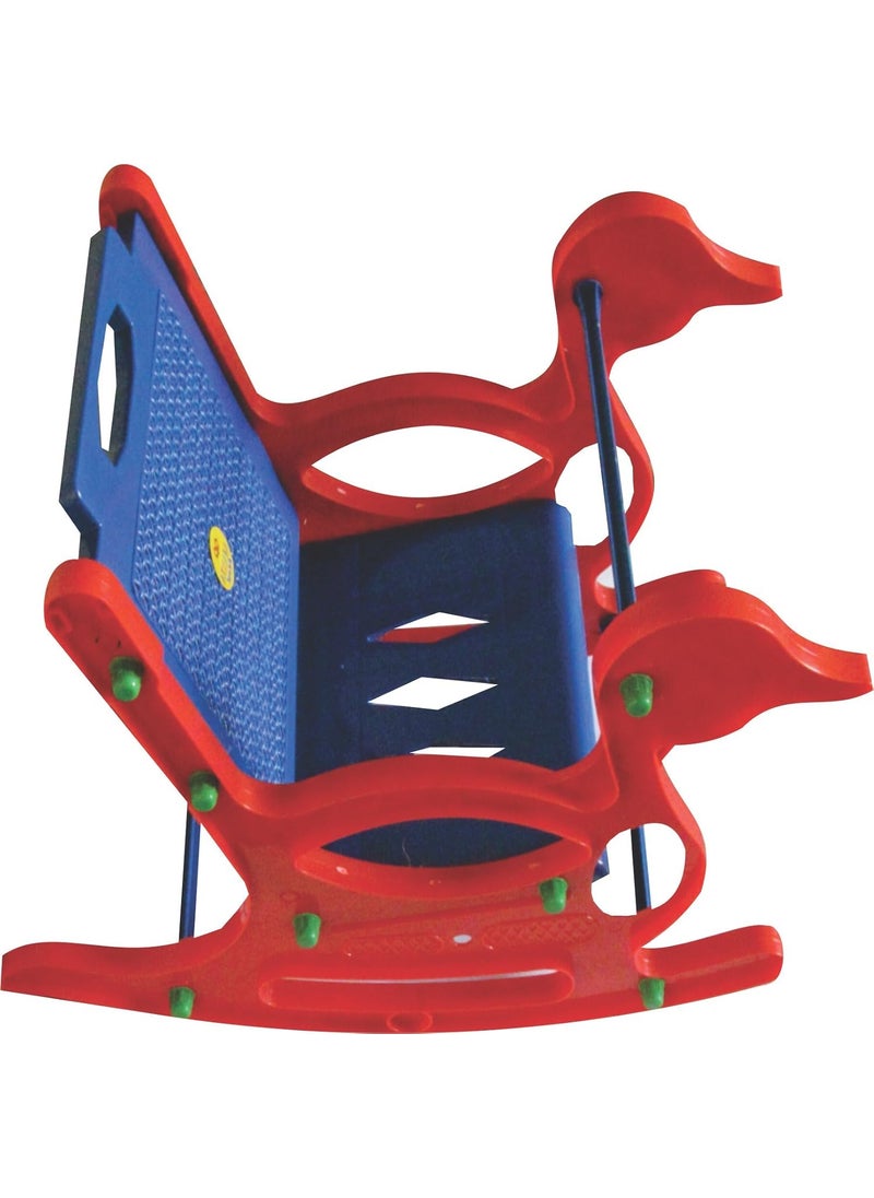 Pihu Enterprises Rocking Chair Rocker for KidsBlue Red Suitable for Age up to 3 Years