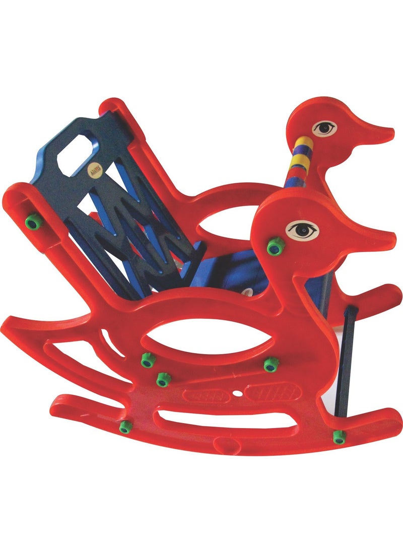 Babyjoys Rocking Chair Rocker for KidsRedBlue Suitable for Age up to 3 Years