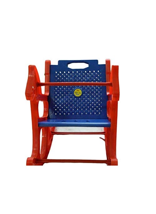 Babyjoys Rocking Chair Rocker for KidsRedBlue Suitable for Age up to 3 Years Plastic Small