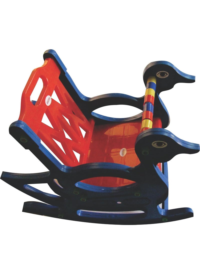 Babyjoys Plastic Rocking Chair Rocker for Kids Blue Red up to 3 Years
