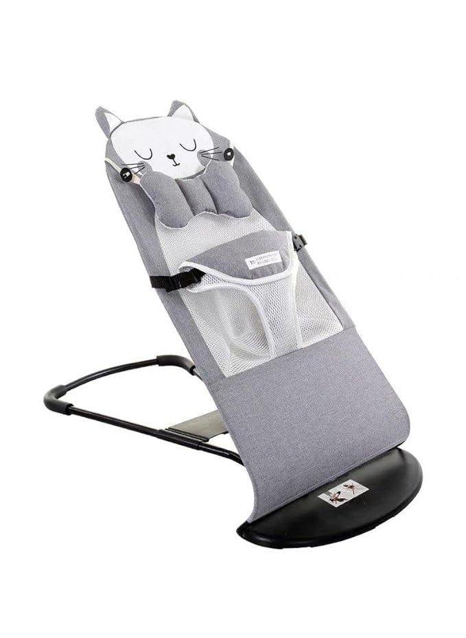 Whixant Musical Comfort Natural Baby Bouncer Rocking Chair Foldable and Reclining with Music Upto 9Kg