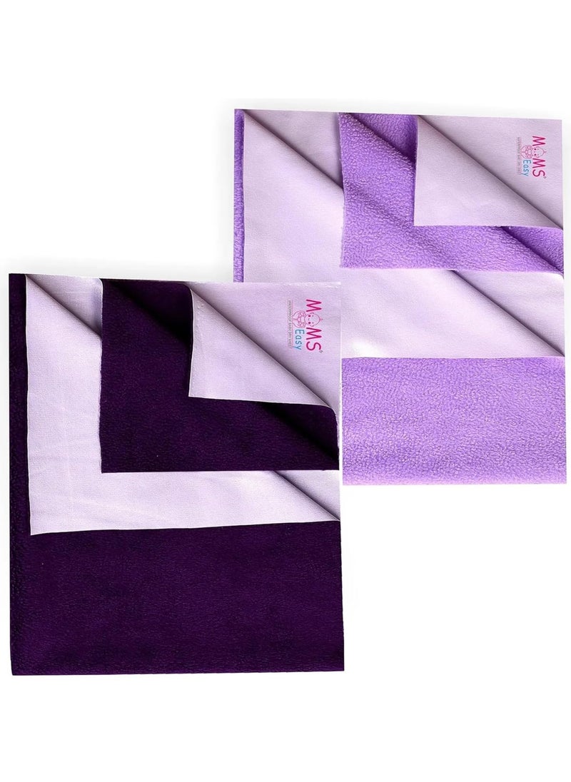 MOMSEASY New Born Baby Urine Mat Waterproof Baby Mat Waterproof Quickly Dry Sheet and New Born Care Products ComboPlum Lilic Medium 100x70 cm