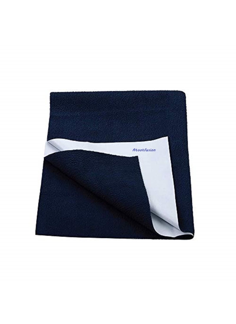 ATOOTFUSION Soft Water Proof Baby Dry SheetBed ProtectorReusable Bed Underpad Waterproof Bed Pad Pee Pad Perfect for Kids Adults The Elderly Extra Large 220 x 140 cmDark Blue