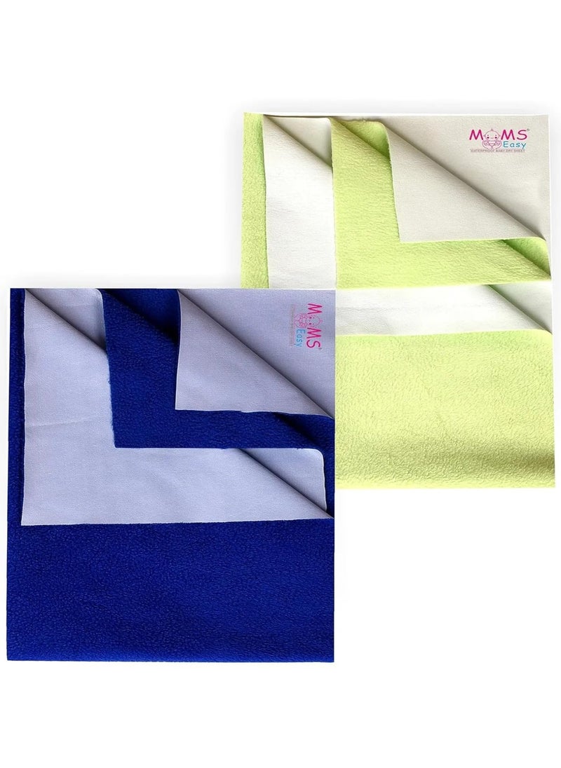 MOMSEASY New Born Baby Urine Mat Waterproof Baby Mat Waterproof Quickly Dry Sheet and New Born Care Products Combo_RB Green Medium 100x70 cm
