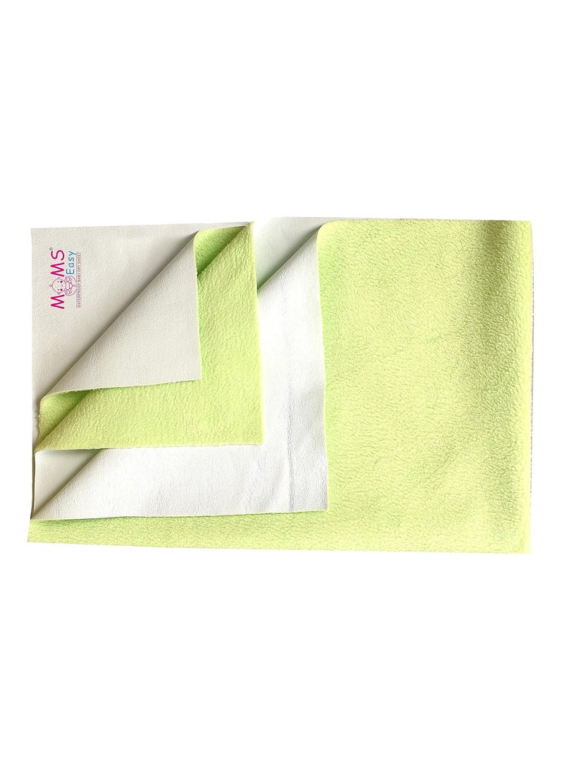 MOMSEASY New Born Baby Urine Mat Waterproof for Bed New Born Waterproof Drysheets Absorbent Mat and New Baby Products PGreen Large 140x100 cm