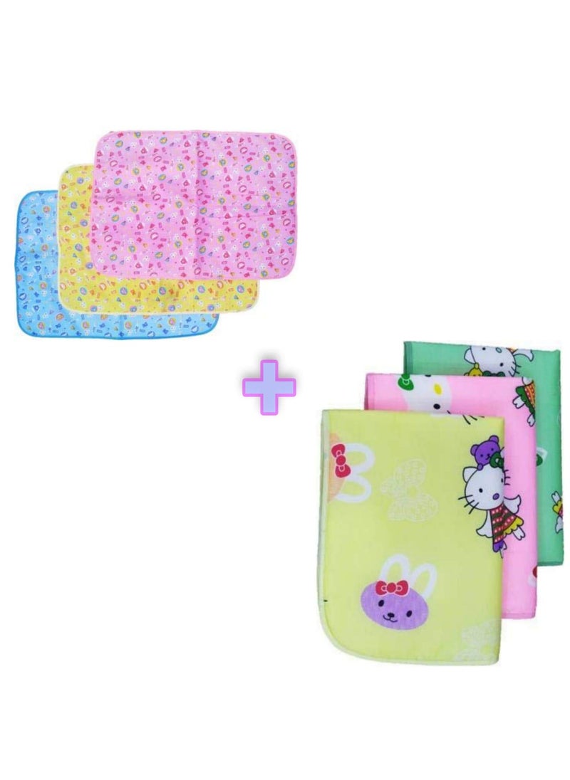 CUSTOMARY Baby Cotton Changing MatSleeping MatDry SheetWater Proof Crib Bed Protection with Foam 0 to 6 Months 6