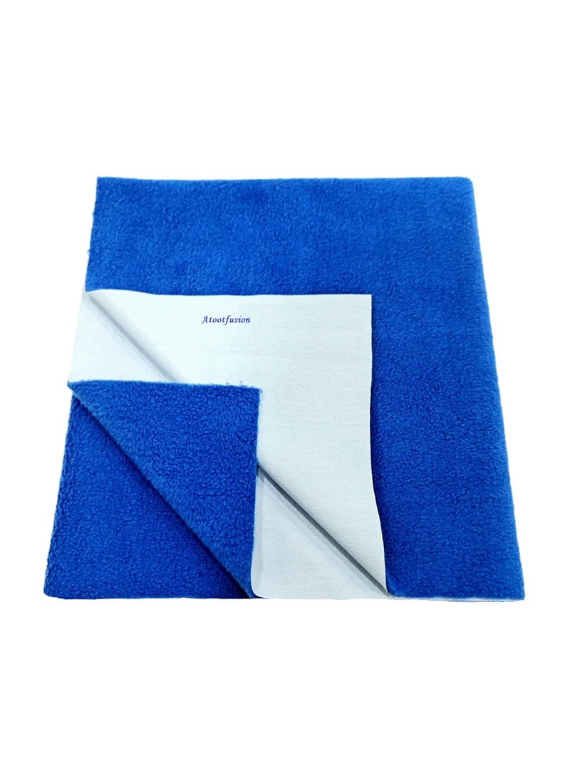 Soft Water Proof Baby Dry SheetBed ProtectorReusable Bed Underpad Waterproof Bed Pad Pee Pad Perfect for Kids Adults The Elderly Extra Large 220 x 140 cm Royal Blue