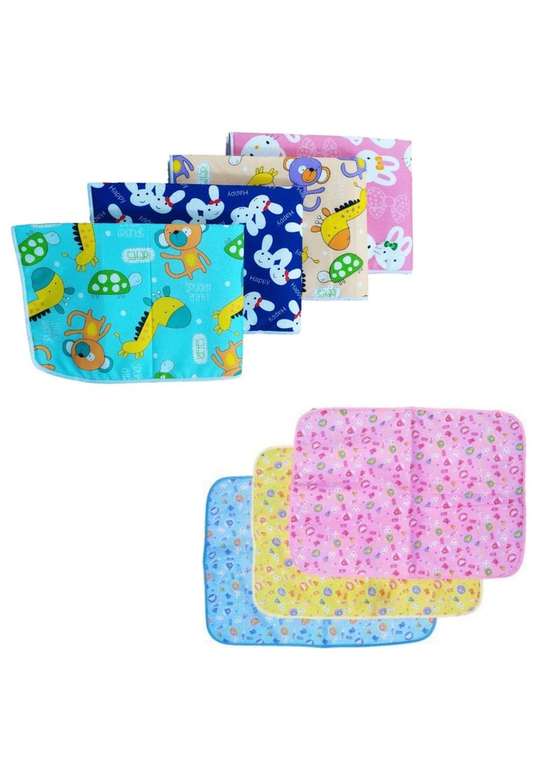 CUSTOMARY Baby Cotton Changing MatSleeping MatDry SheetWater Proof Crib Bed Protection with Foam 0 to 6 Months 7