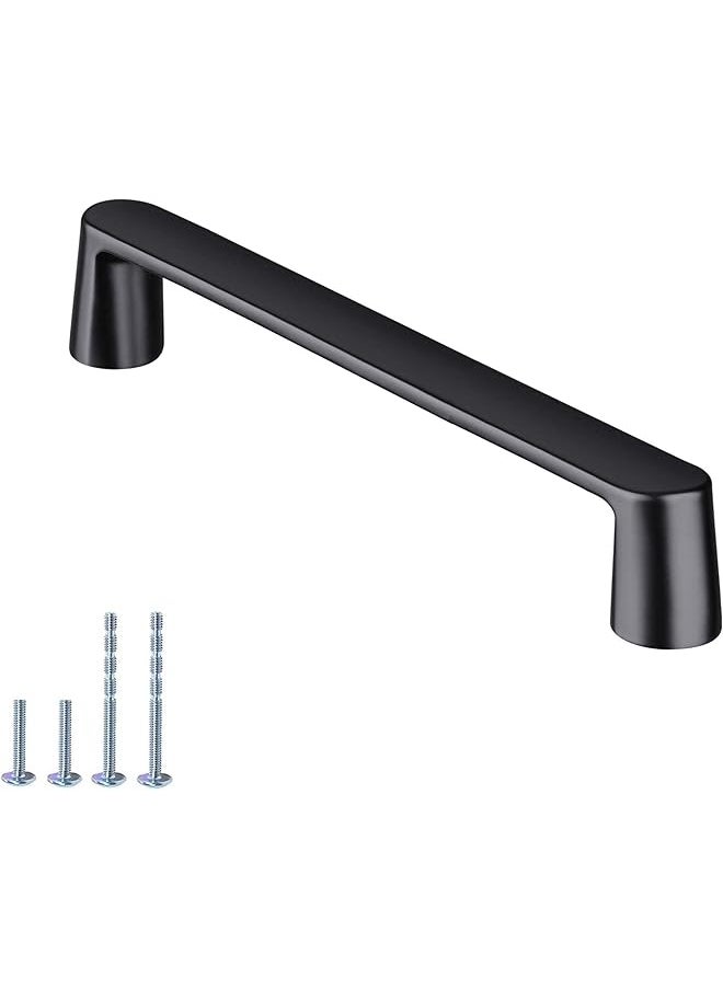 10 Pack Black Cabinet Handles 5.75 Inch Length (5 Inch Hole to Hole) Matte Black Cabinet Pulls for Cupboard Door, Dresser Drawer, Wardrobe Hardware