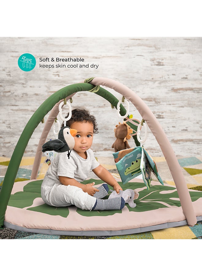 Forest Theme Baby Play Mat with 7 Detachable Toys ( 0-18 Months) Beige
