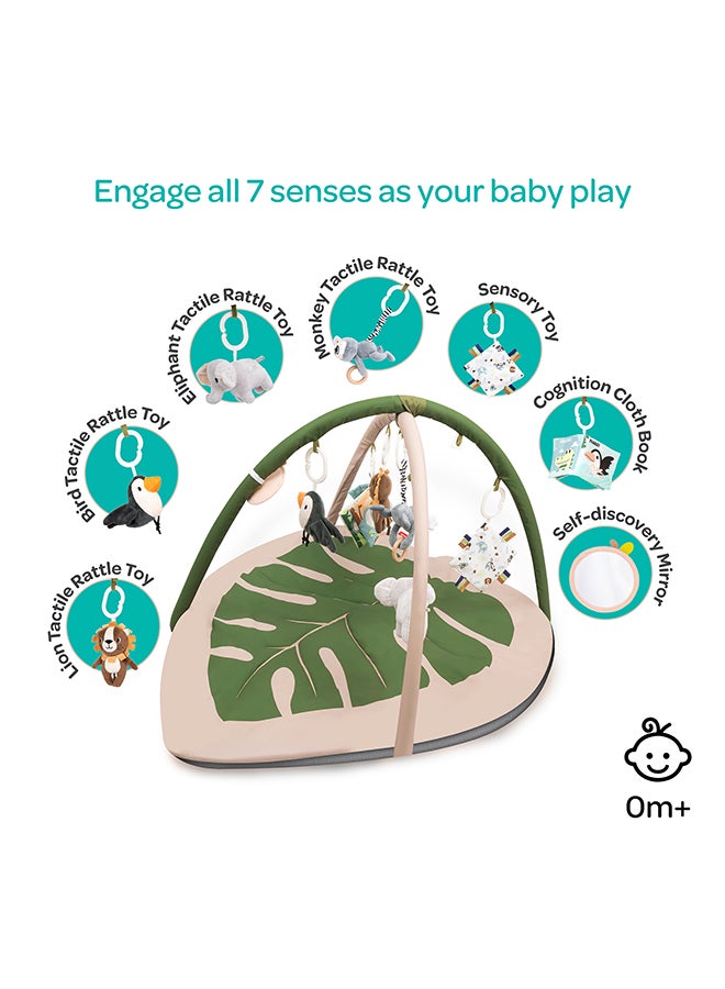 Forest Theme Baby Play Mat with 7 Detachable Toys ( 0-18 Months) Beige