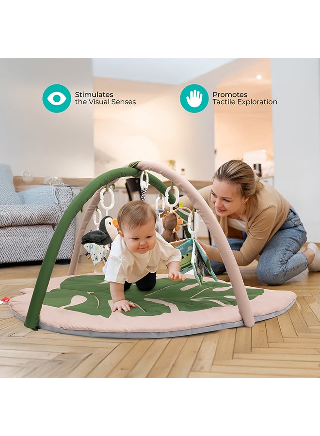 Forest Theme Baby Play Mat with 7 Detachable Toys ( 0-18 Months) Beige