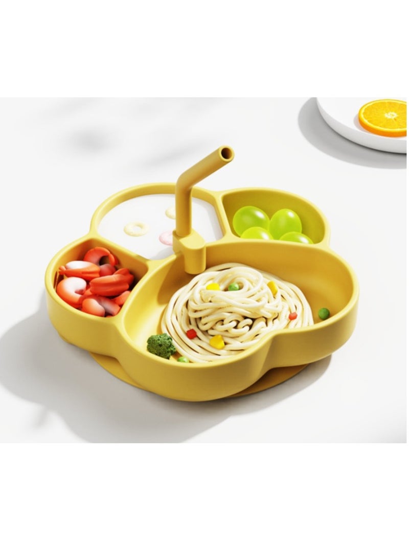 Baby Plates with Divided, Suction Babies Plates, Food-Grade Silicone Divided Placemat for Babies Infants Toddlers