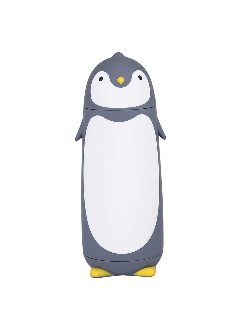 VISMII Kids Water Bottle Penguin Shaped Cute Cartoon Glass Insulated Coffee Travel Mug Penguin Design Kids Milk Mug for Gifts Hot Cold Vacuum Flask Pack of 1