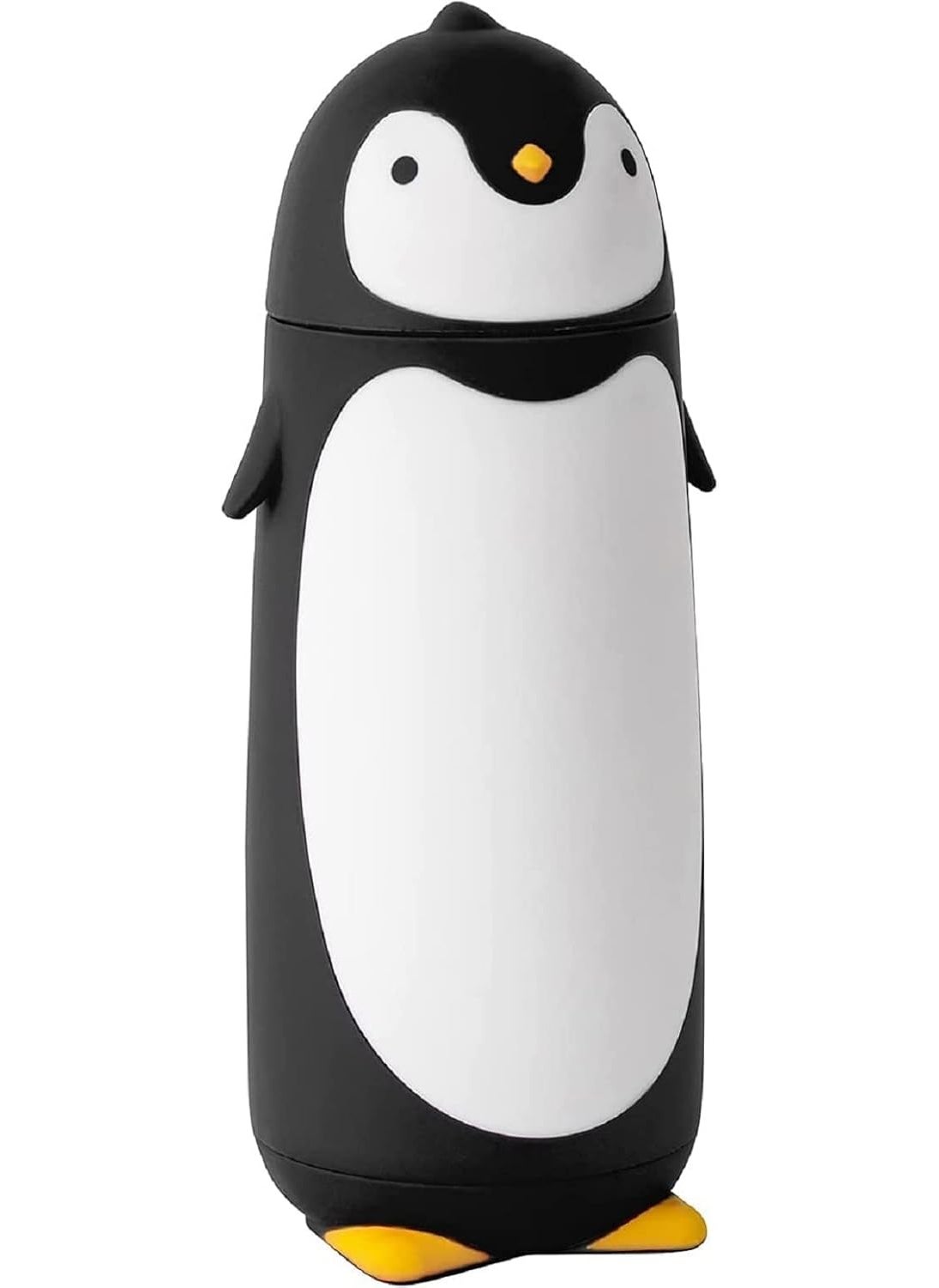 HAPPY BORN Penguin Vacuum Insulated tumblers Travel Mug Tea Water Bottle Coffee Flask Portable Cute Travel Cup for Kids BlackColor Pack of 1