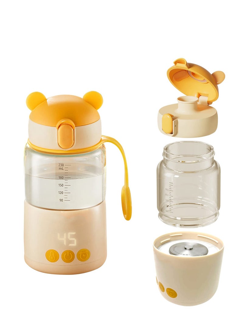Portable Baby Bottle Warmer with Temperature Control, 320ml Instant Water Heater for Car and Travel, Ideal for Daily Use and On-the-Go Feeding.