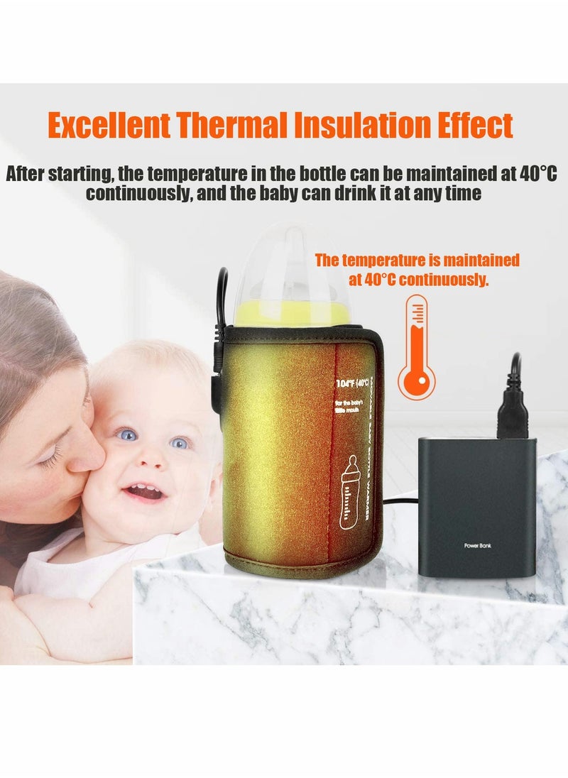 Portable Baby Bottle Warmer Insulation Bag, USB Car Compatible Bottle Cover for On,the,Go Use
