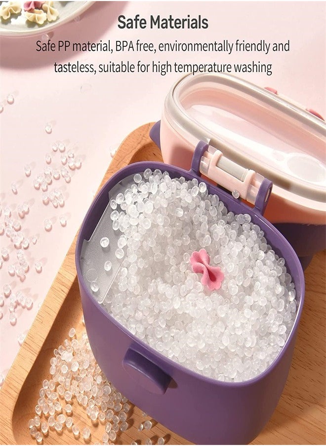 Portable Storage Formula Container With Spoon And Leveler For Infant Formula Dispenser  BPA Free Anti Overflow Dispenser  Fruit And Snack Storage Container