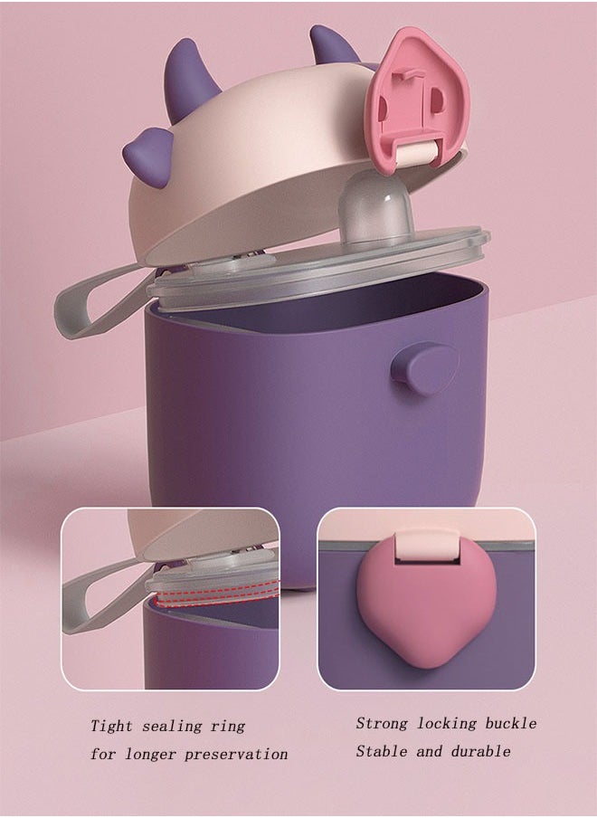Portable Storage Formula Container With Spoon And Leveler For Infant Formula Dispenser  BPA Free Anti Overflow Dispenser  Fruit And Snack Storage Container