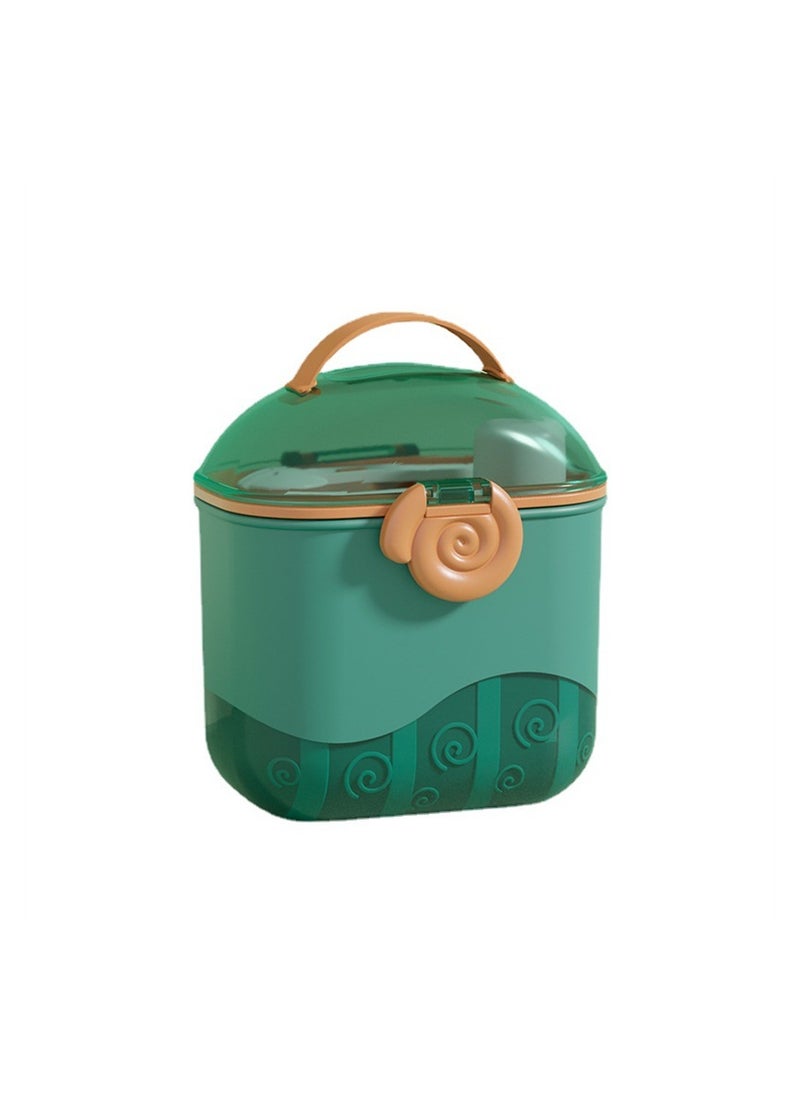 Portable Baby Formula Dispenser with Non-Spill Design for Travel 380ml Green