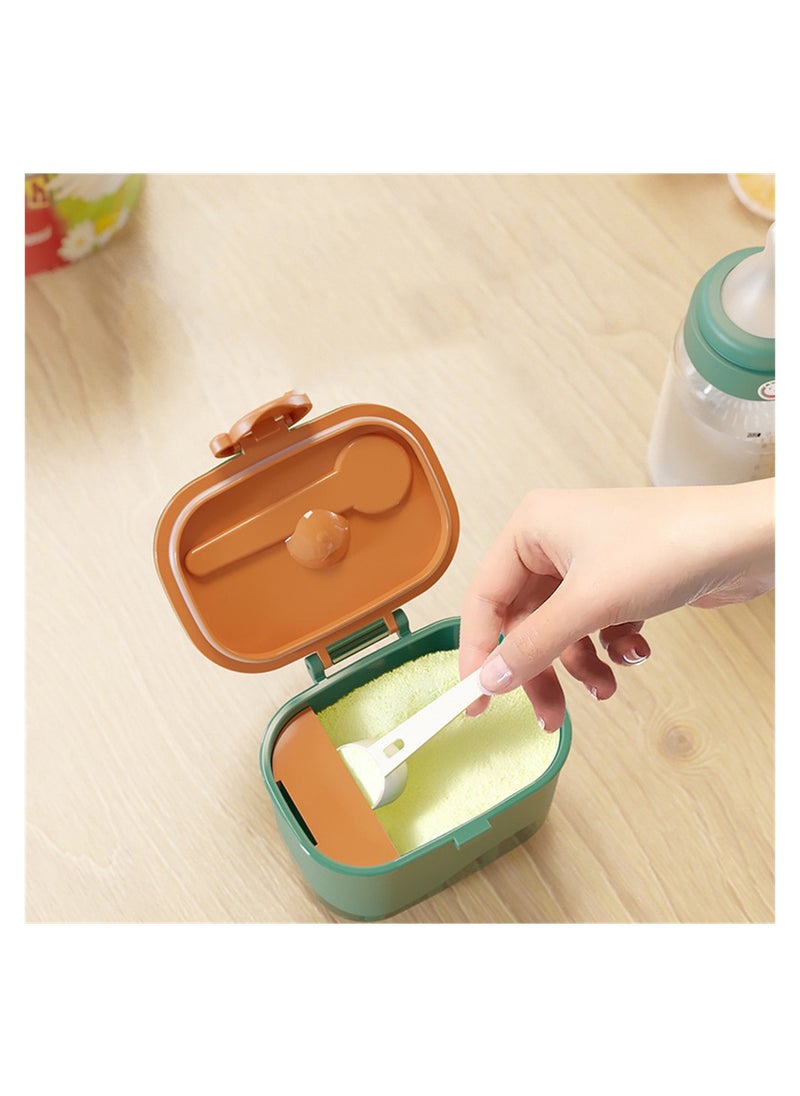 Portable Baby Formula Dispenser for Travel Non Spill Smart Milk Powder Container 380ML Perfect for On the Go Parents Green