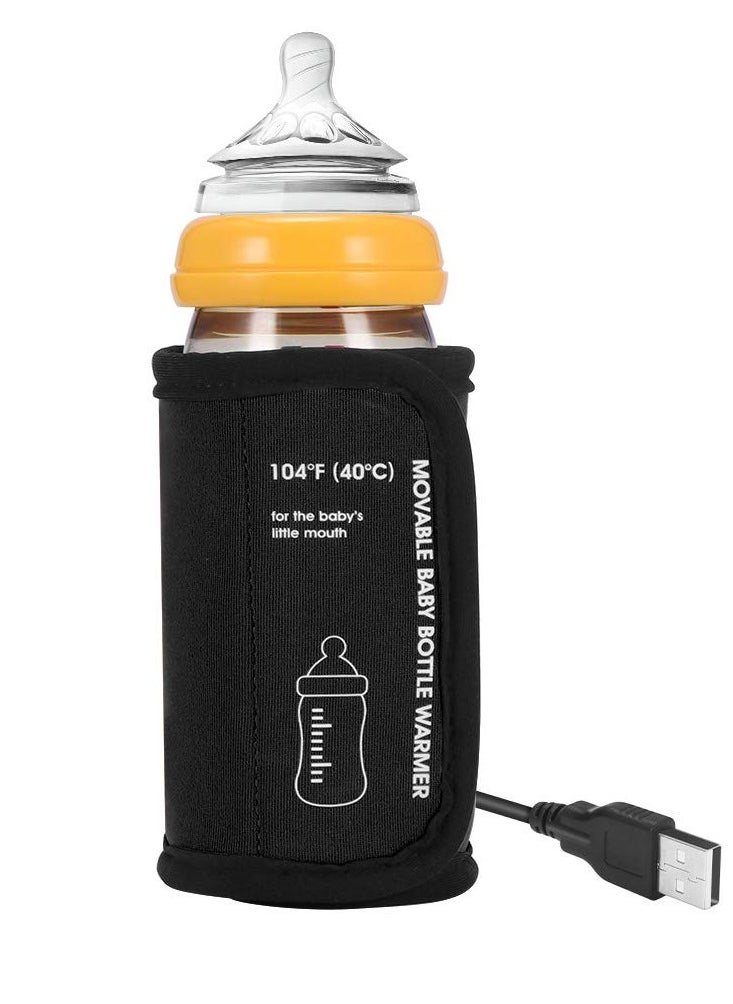 Portable Travel Bottle Warmer for Babies, USB Car Bottle Warmer for Breastmilk, Adjustable Design for Constant Temperature Feeding, Ideal for On-the-Go Parents.