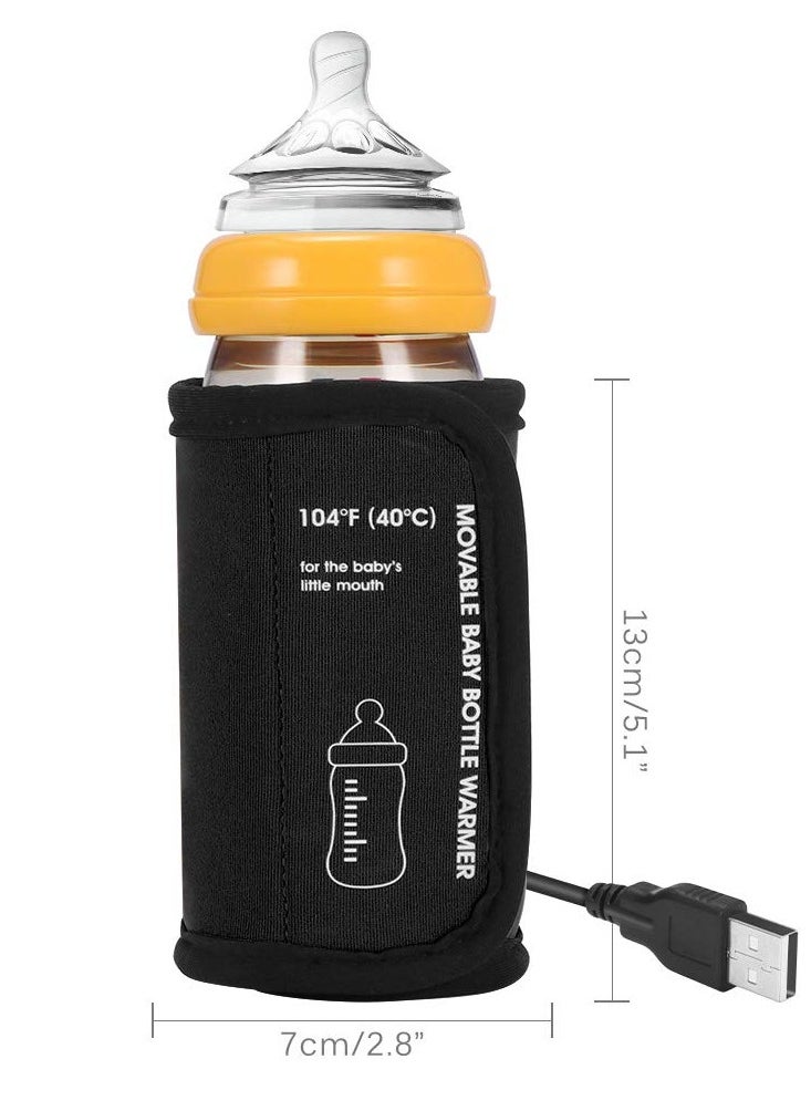Portable Travel Bottle Warmer for Babies, USB Car Bottle Warmer for Breastmilk, Adjustable Design for Constant Temperature Feeding, Ideal for On-the-Go Parents.